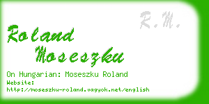 roland moseszku business card